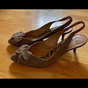 Lanvin leather slingback pumps